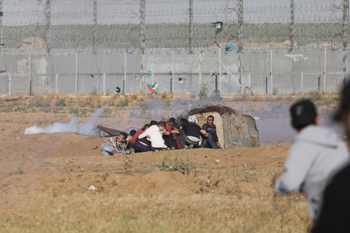 Manifestantes "unidos contra o acordo do século" em Gaza, 10 de maio de 2019
[Mohammed Asad/Middle East Monitor] 
