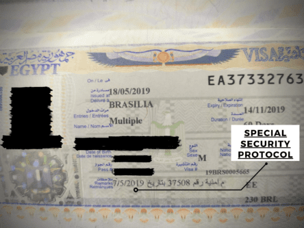 Visto especial de protocolo de segurança [ Arquivo de Viagem]