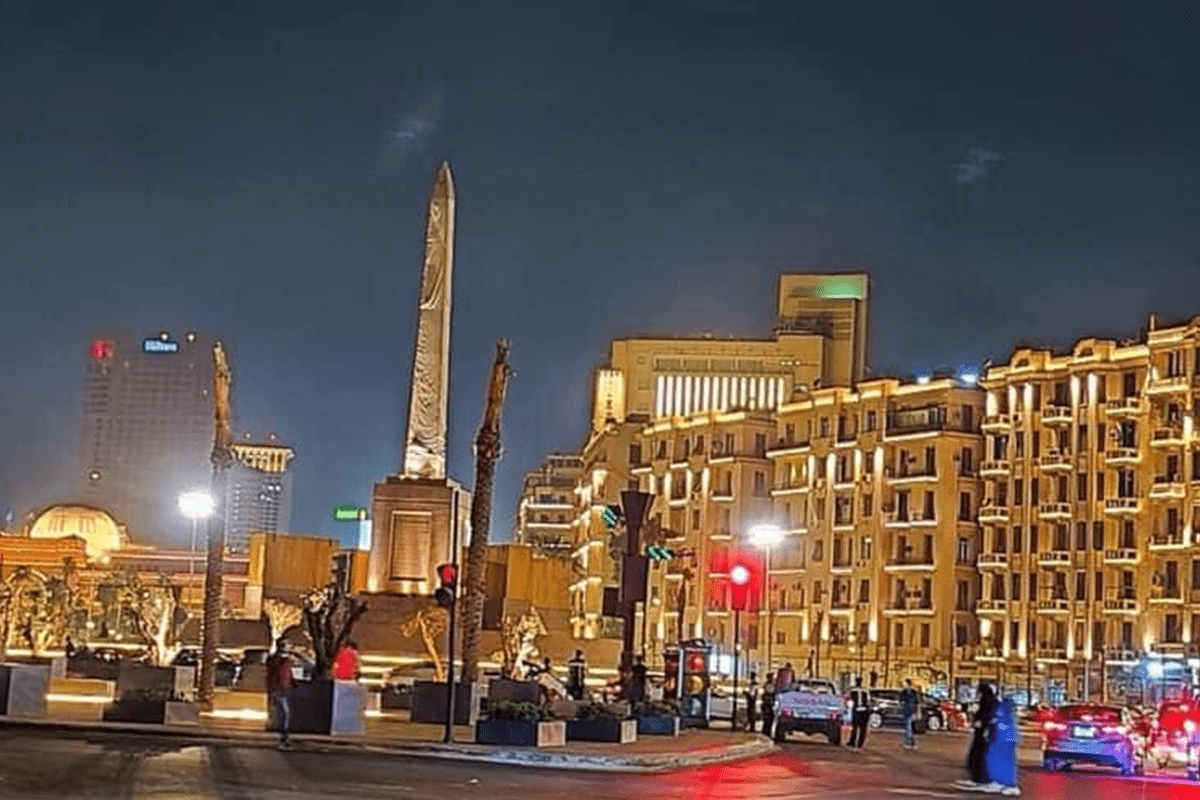 Reforma da Praça Tahrir no Cairo, Egito, em agosto de 2020 [Twitter]