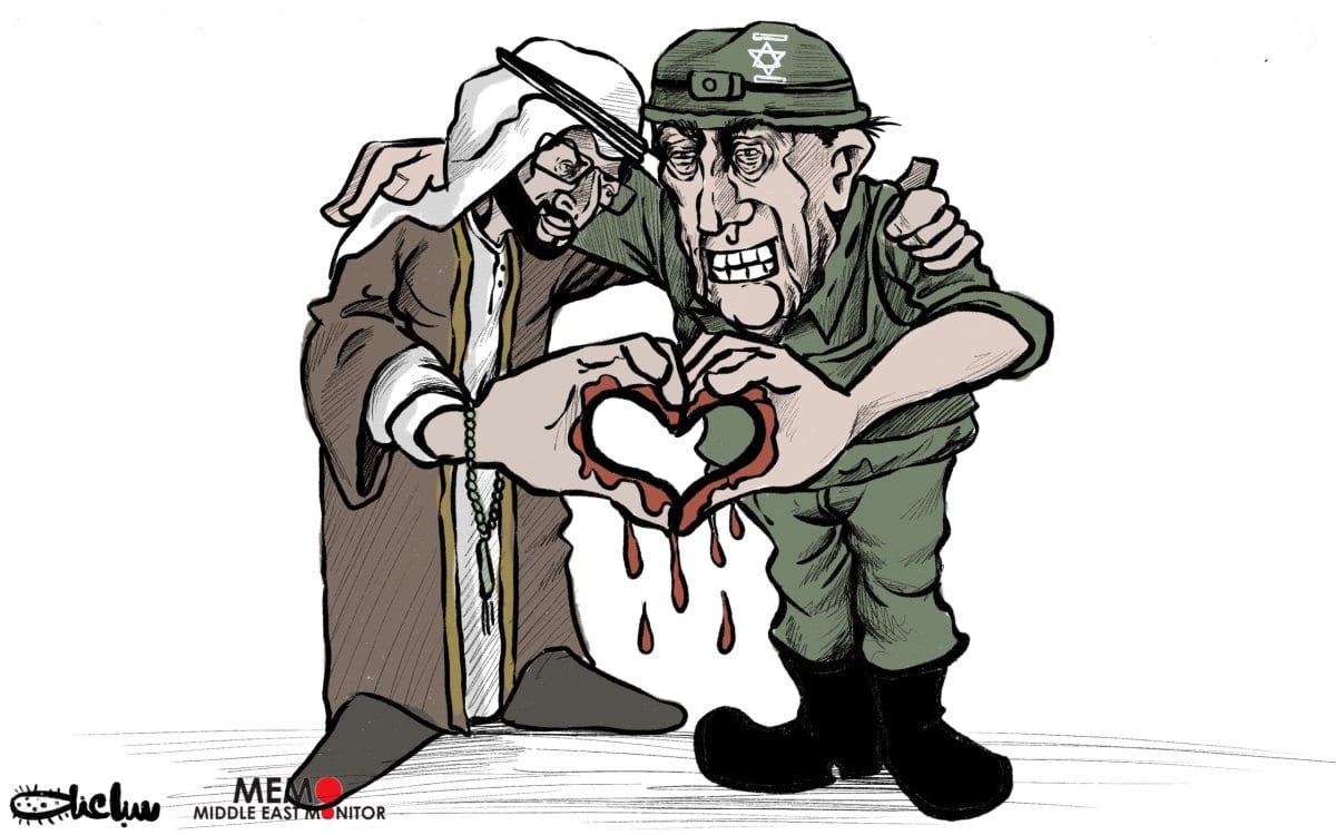 Os EAU normalizam os laços com Israel - Charge [Sabaaneh / Monitor do Oriente Médio]