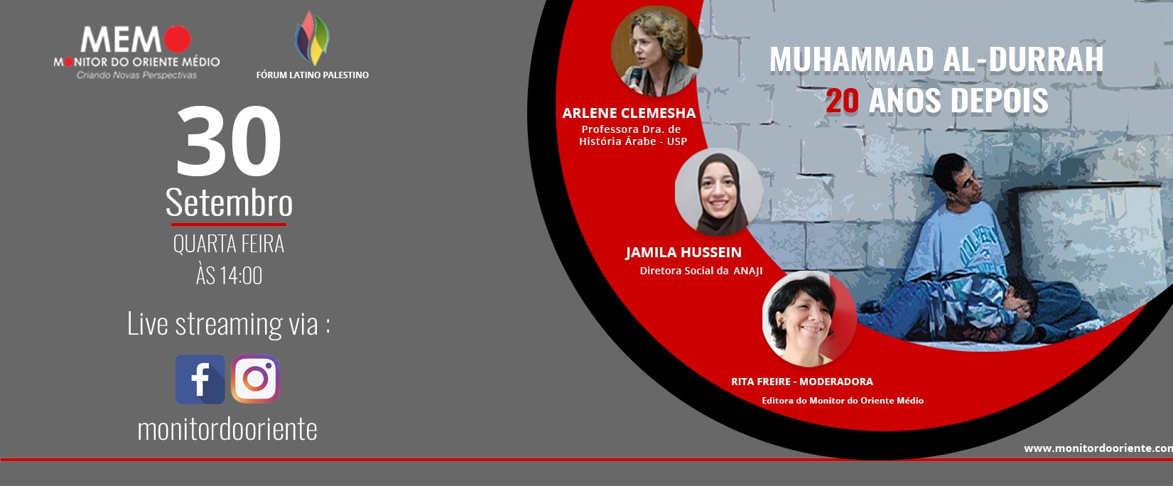 Card de divulgação da live [Monitor do Oriente Médio]