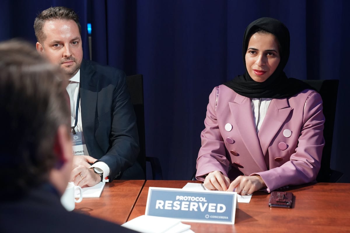 Lolwah Rashid Al-Khater, porta-voz do Ministério das Relações Exteriores do Estado do Catar,  em 24 de setembro de 2019 na cidade de Nova York [Leigh Vogel / Getty Images]