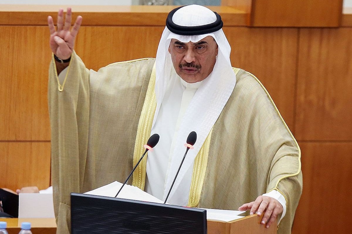 O primeiro-ministro do Kuwait Sheikh Sabah al-Khaled Al-Sabah na Cidade do Kuwait em 22 de setembro de 2020 [Yasser Al-Zayyat/ AFP/ Getty Images] 
