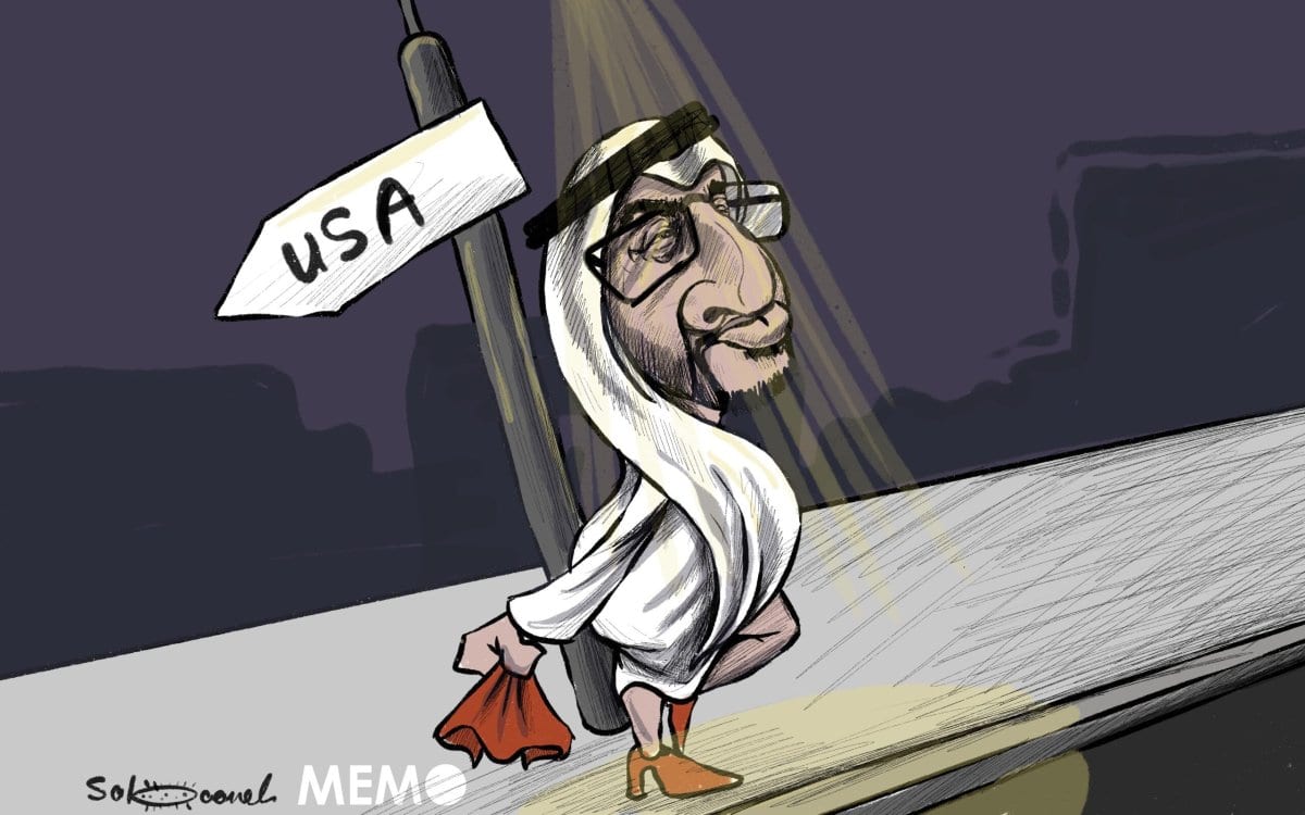 O plano pérfido de normalização dos Emirados Árabes Unidos com Israel - Cartoon [Sabaaneh/ Monitor do Oriente Mèdio]