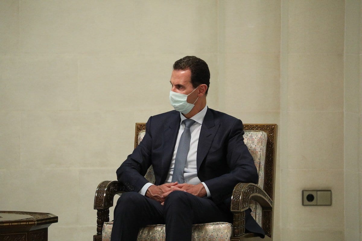 Presidente sírio Bashar Al-Assad em Damasco, Síria em 7 de setembro de 2020 [Ministério das Relações Exteriores da Rússia / Agência Anadolu]