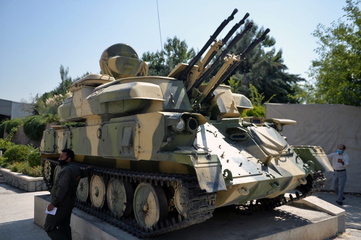 Exibição do Museu da Revolução Islâmica e da Defesa Sagrada, em memória da Guerra Irã-Iraque, em Teerã, Irã, 21 de setembro de 2020 [Fatemeh Bahrami/Agência Anadolu]