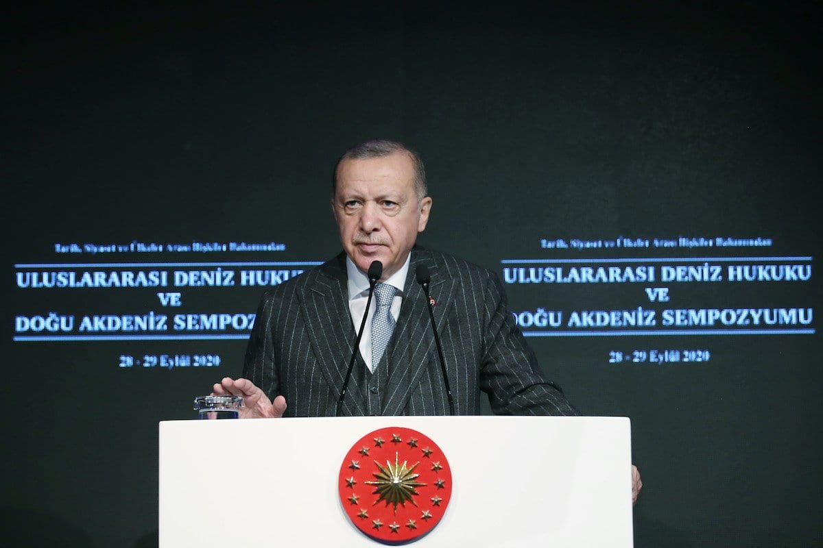 Presidente da Turquia , Recep Tayyip Erdogan em Istambul, Turquia em 28 de setembro de 2020. [Mustafa Kamacı - Agência Anadolu]
