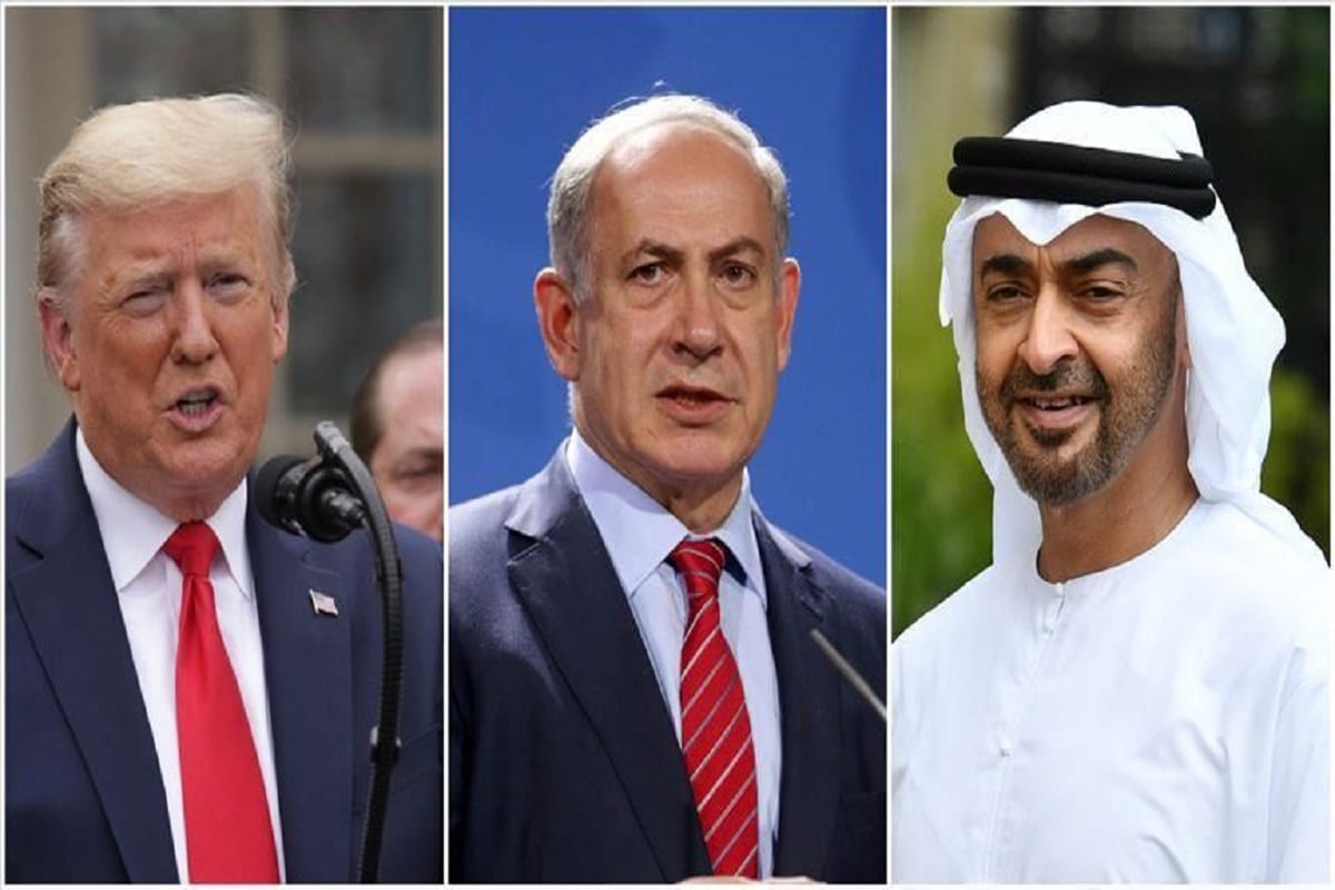 Donald Trump,Benjamin Netanyahu e Mohammed bin Zayed [Agência Anadolu]