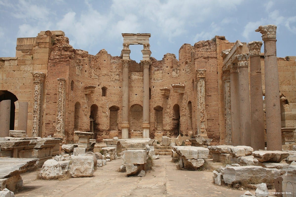 Vista de Leptis Magna, na Líbia. [Flickr/Carsten tem Brink]