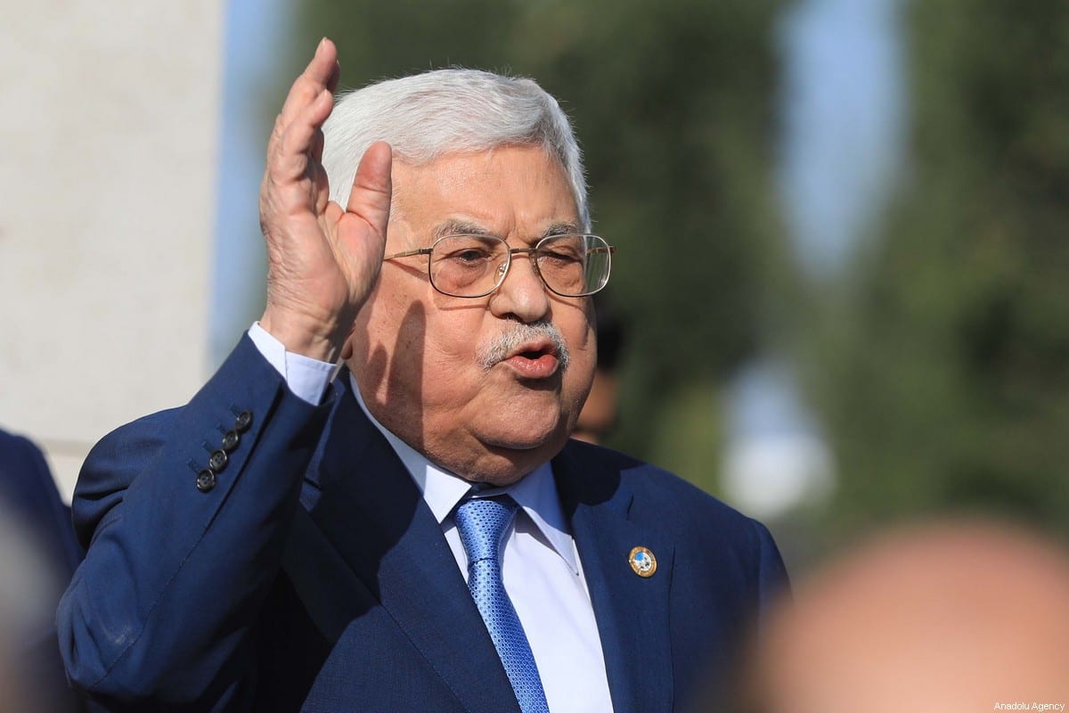 Presidente da Autoridade Palestina Mahmoud Abbas, em Ramallah, Cisjordânia ocupada, 11 de novembro de 2019 [Issam Rimawi/Agência Anadolu]
