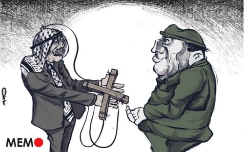 Autoridade Palestina anunciou a retomada da cooperação de segurança com Israel; o que significa para a Palestina? MEMO #Cartoon por Sabaaneh