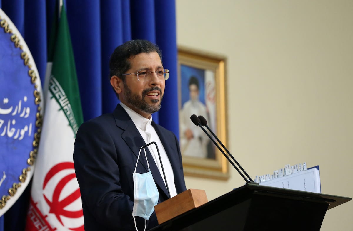 Porta-voz do Ministério das Relações Exteriores iraniano Saeed Khatibzadeh em Teerã, Irã em 5 de outubro de 2020 [Agência Fatemeh Bahrami / Anadolu]