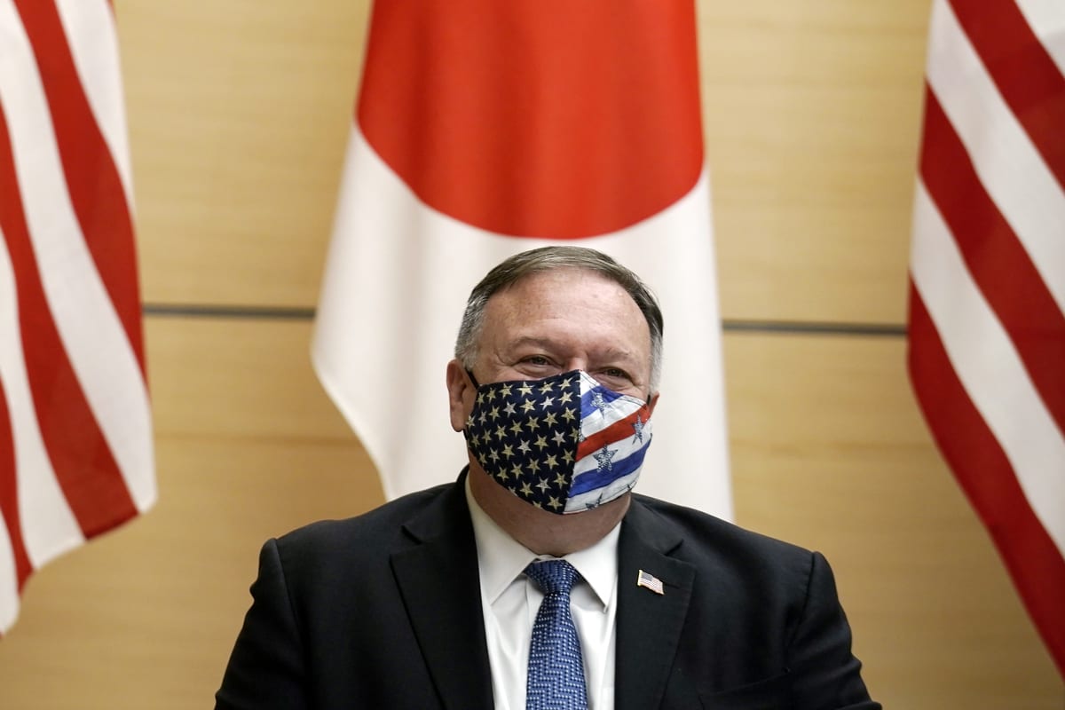 Secretário de Estado dos EUA, Mike Pompeo, em 6 de outubro de 2020 [Eugene Hoshiko / Agência Anadolu]
