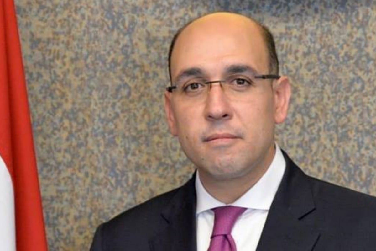 Porta-voz do Ministério das Relações Exteriores do Egito, Ahmed Hafez, 19 de julho de 2020 [AbdelnourSaimah / Twitter]
