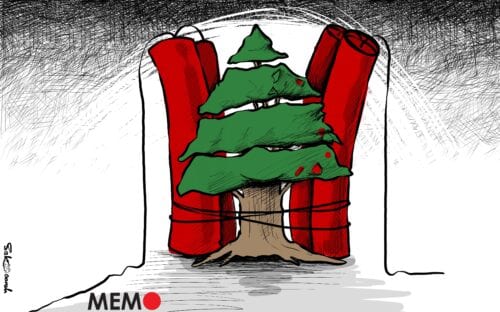 O Líbano é uma longa história de desastre e crise - Charge [Sabaaneh / Monitor do Oriente Médio]