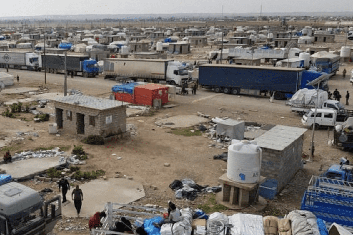 Visão geral de um campo de Kirkuk no Iraque em 30 de novembro de 2020 após o fechamento de todos os campos [Kirkuk Dir. de Displ. e Migração/ Agência Anadolu]