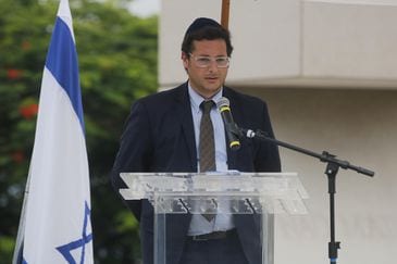 O secretário especial de Comunicação Social, Fábio Wajngarten, durante inauguração do Monumento em Memória às Vítimas do Holocausto - Tânia Rêgo/Agência Brasil
