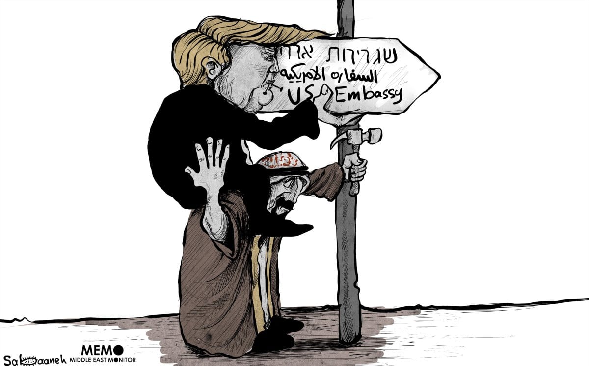 Trump transfere embaixada americana a Jerusalém [Sabaaneh/Monitor do Oriente Médio]