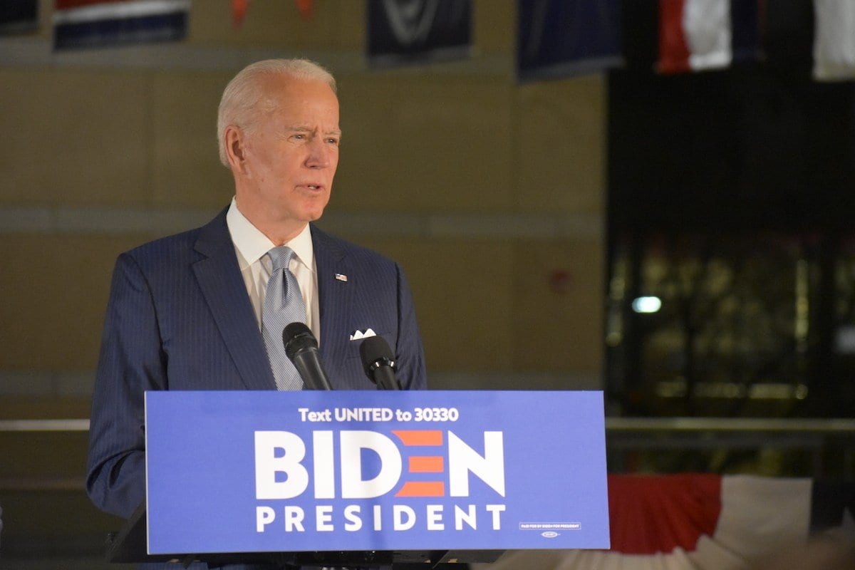 Presidente eleito dos EUA, Joe Biden, nos EUA em 10 de março de 2020 [Kyle Mazza / Agência Anadolu]
