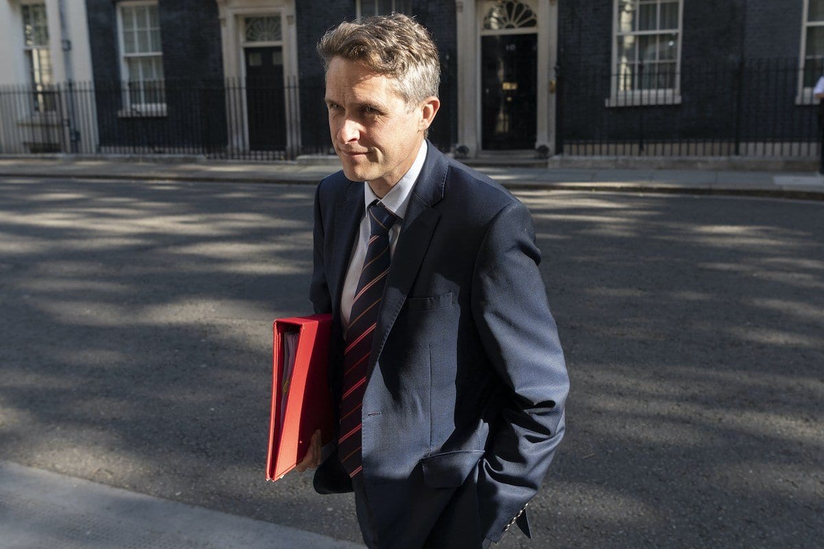 Secretário de Estado da Educação Gavin Williamson em Londres, Reino Unido em 21 de julho de 2020 [Ray Tang / Agência Anadolu]
