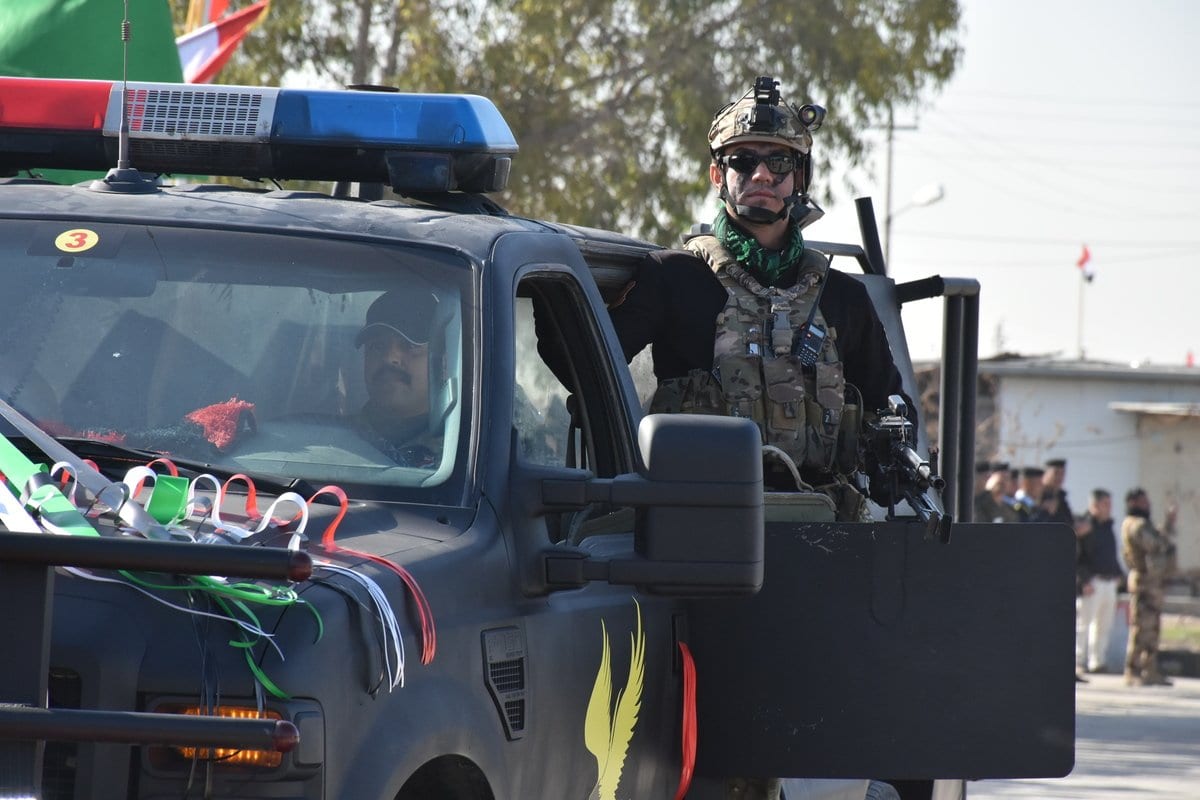 Forças de segurança iraquianas em Kirkuk, Iraque, em 9 de janeiro de 2021. [Ali Makram Ghareeb/Agência Anadolu]