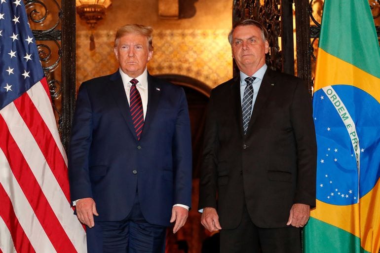 Donald Trump e Jair Bolsonaro [Foto Alan Santos/ PR]  