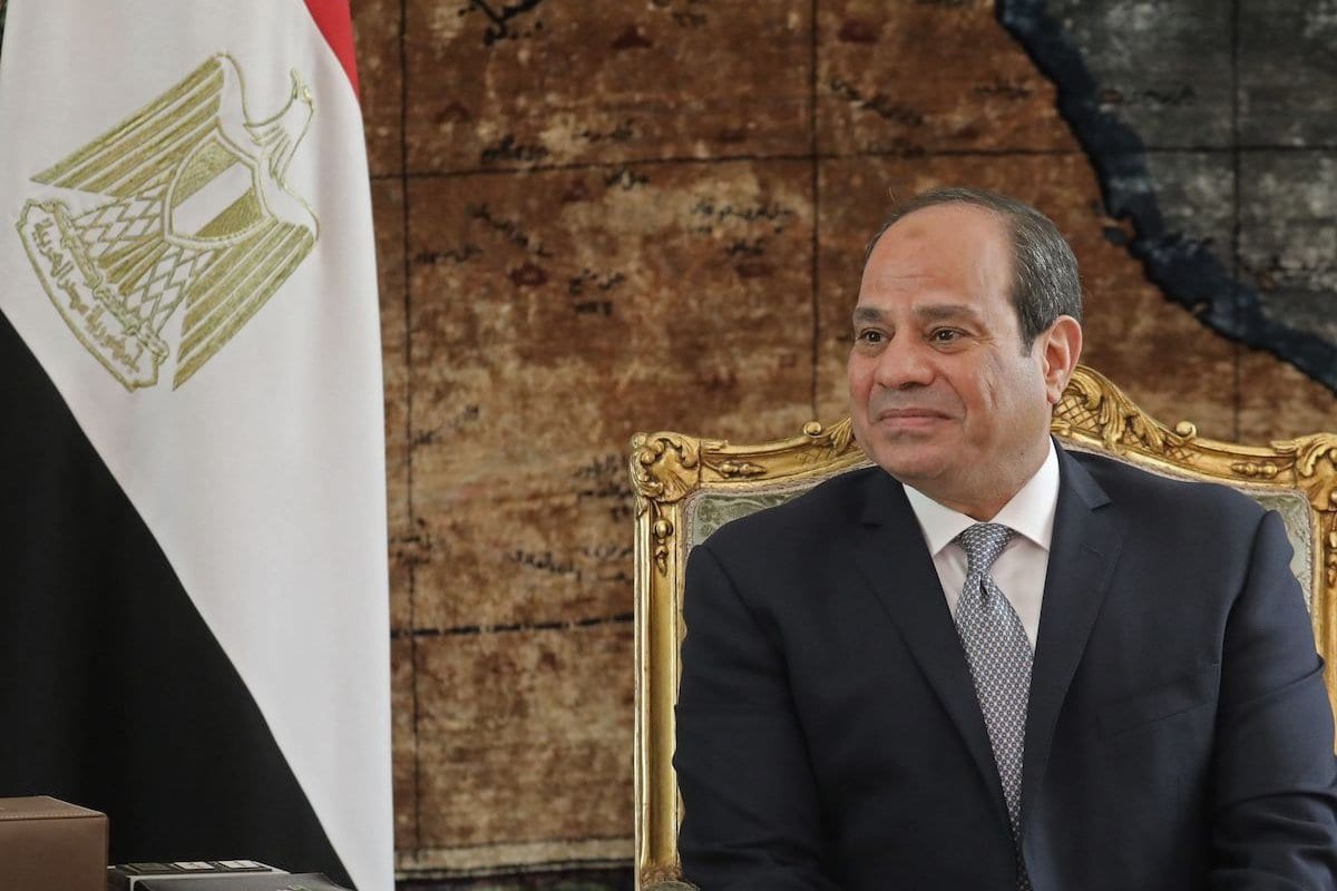 Presidente egípcio Abdel Fattah al-Sisi no palácio presidencial no Cairo em 28 de janeiro de 2019. [Ludovic Marin/ AFP via Getty Images]