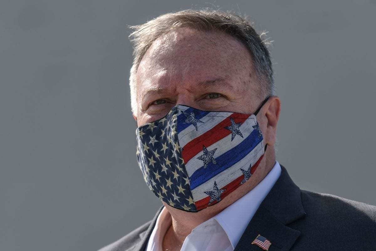 Secretário de Estado dos Estados Unidos Mike Pompeo em 29 de setembro de 2020 [Aris Messinis/AFP/Getty Images]