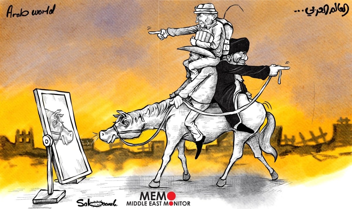 O mundo árabe sob influência do Irã e Estados Unidos/Israel [Sabaaneh/Monitor do Oriente Médio]