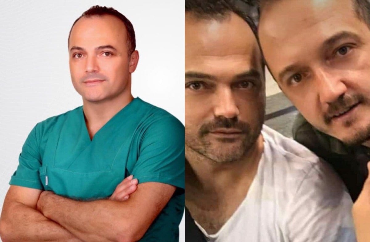 Médico turco Necati Emirhan (à esquerda) e seus dois irmãos faleceram de covid-19 no último mês [Medibafra/Twitter]