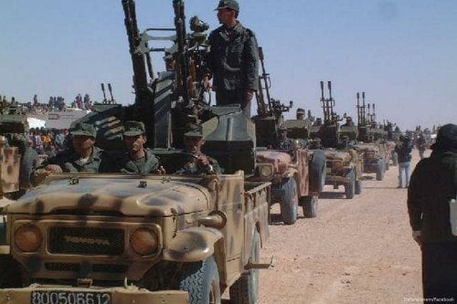 Tropas da Frente Polisário no Saara Ocidental, em 2 de maio de 2018 [Defensionem/Facebook]