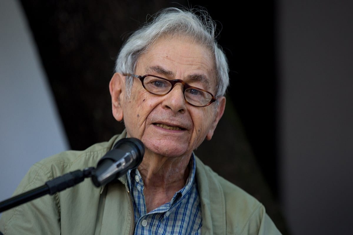 Raduan Nassar na cerimônia de entrega do Prêmio Camões de Literatura, em  27 de fevereiro de 2017 [Janine Moraes/MinC]
