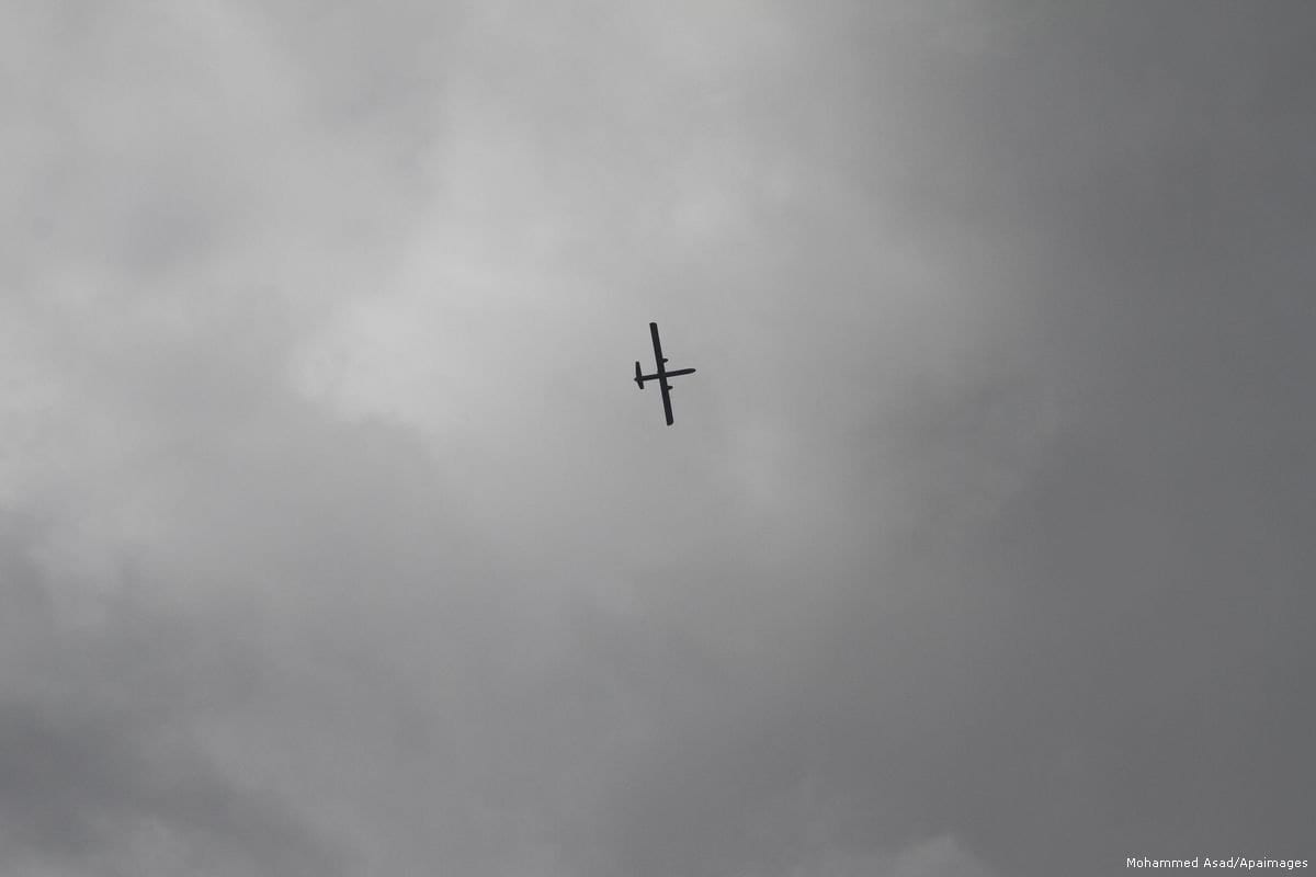 Drone israelense [Mohammed Asad/Apaimages]
