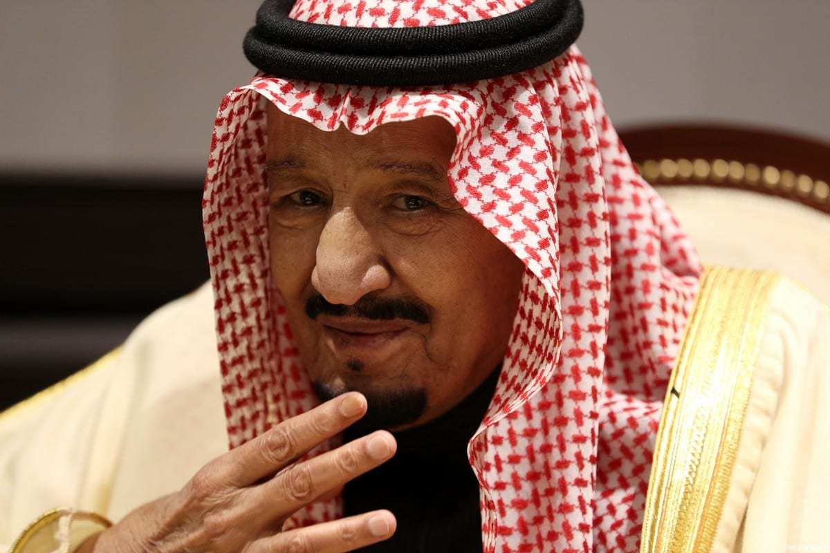 Rei Salman bin Abdulaziz Al Saud da Arábia Saudita, em 24 de fevereiro de 2019, em Sharm El Sheikh, Egito. [Dan Kitwood/Getty Images]
