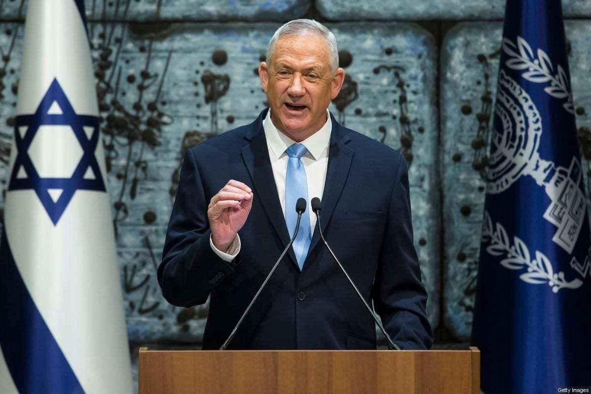   O ministro da Defesa israelense, Benny Gantz, em Jerusalém em 23 de outubro de 2019 [Amir Levy / Getty Images]