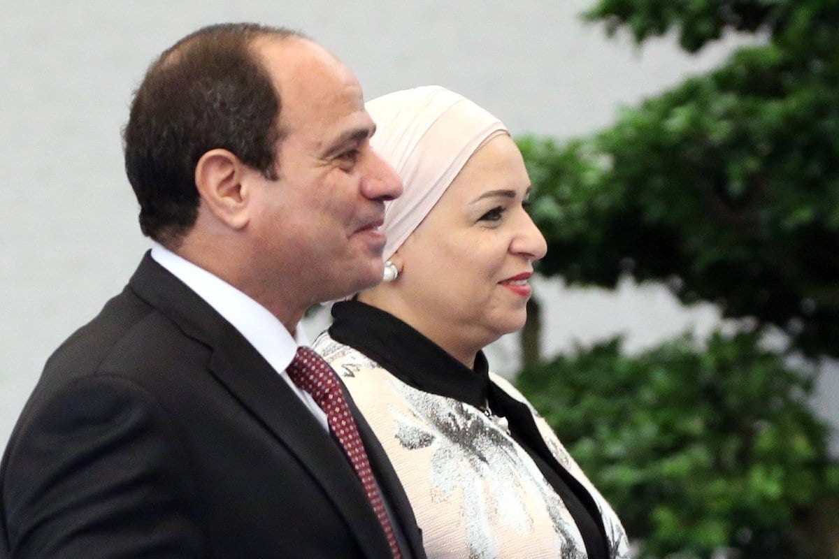 Presidente do Egito Abdel Fattah el-Sisi e sua esposa Entissar Amer em Xiamen, China, 4 de setembro de 2017 [Mikhail Svetlov/Getty Images]