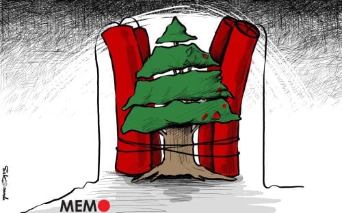 O Líbano é uma longa história de desastre e crise - Cartoon [Sabaaneh / Monitor do Oriente Médio]