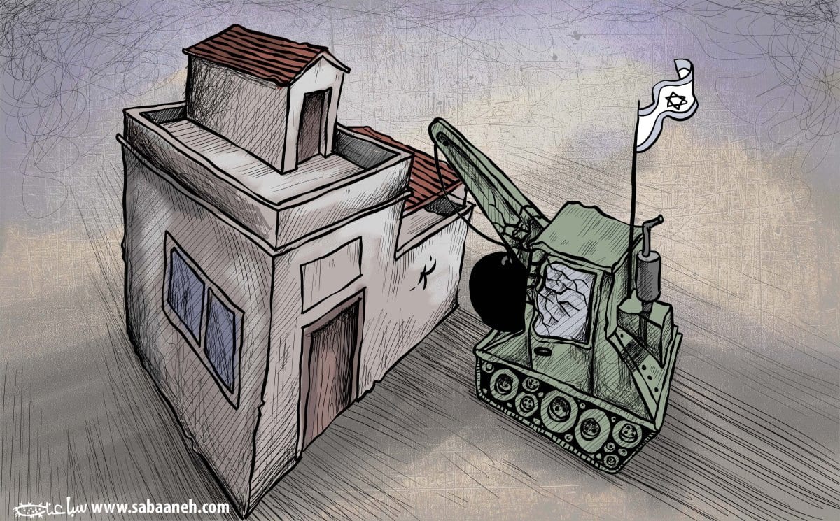 Demolições de casas palestinas. [Sabaaneh/Monitor do Oriente Médio]