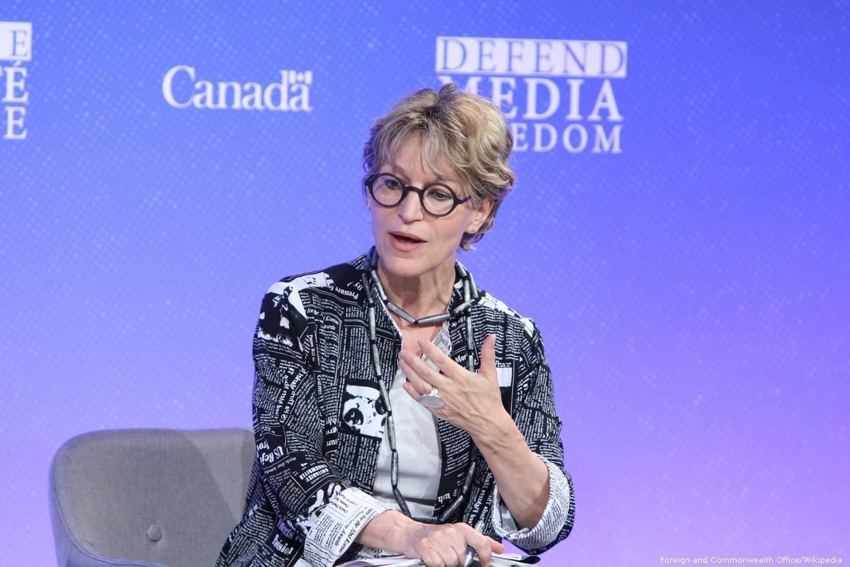 Investigadora de execuções extrajudiciais da ONU Agnes Callamard na Conferência Global para Liberdade de Mídia em Londres, Reino Unido, em 10 de julho de 2019. [Foreign and Commonwealth Office/Wikipedia]