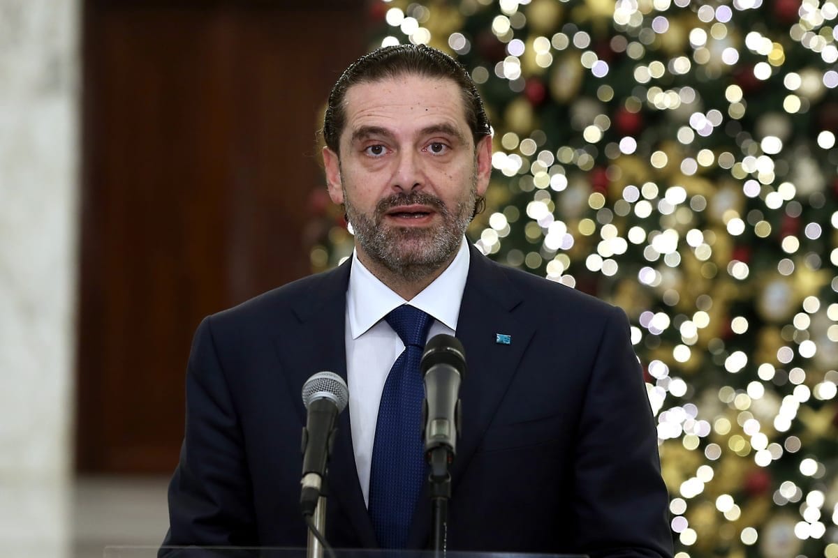 O primeiro-ministro designado do Líbano, Saad Al-Hariri, em Beirute, Líbano, em 9 de dezembro de 2020. [Presidência libanesa/Agência Anadolu]