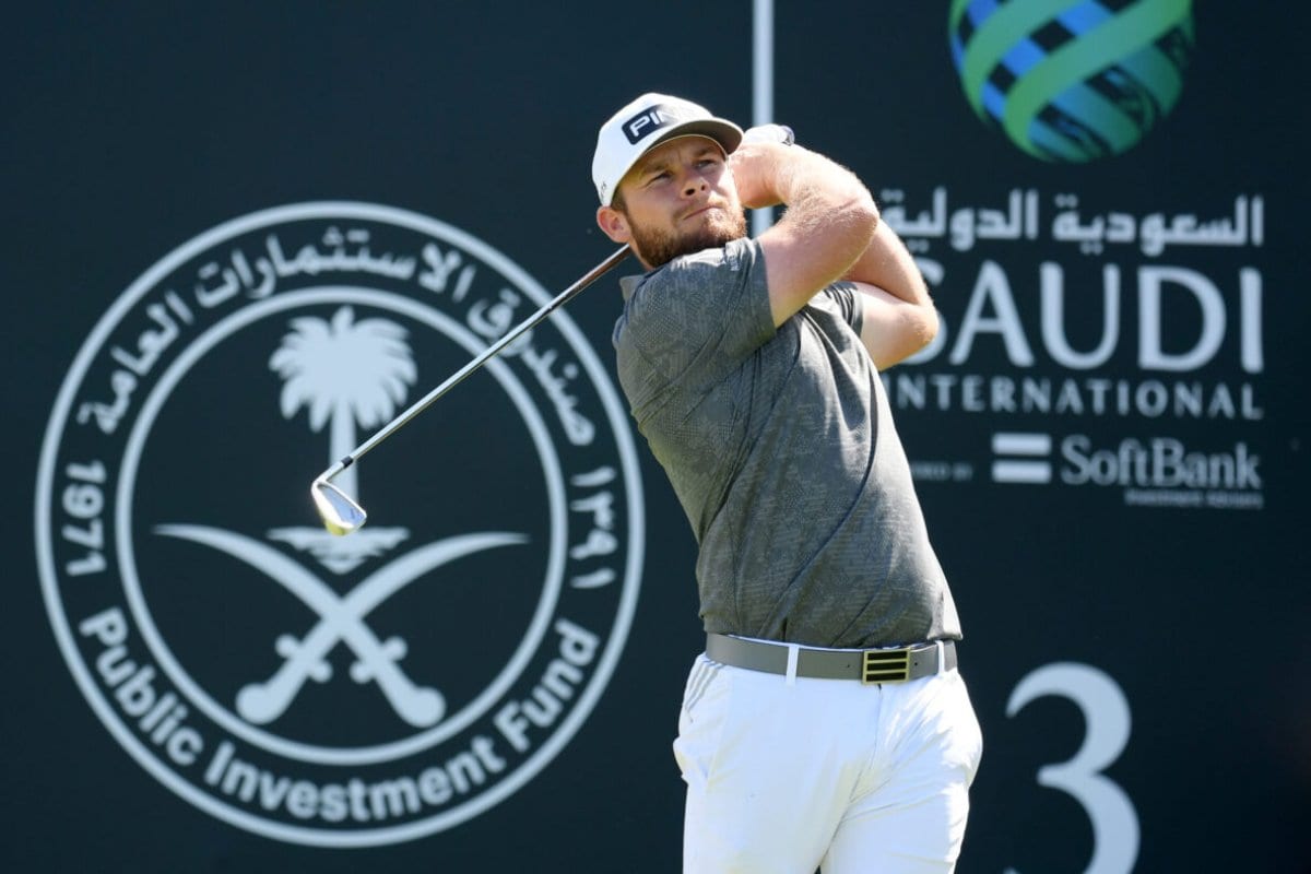 Campeonato de golfe Saudi International, patrocinado pelo Softbank Investimentos, na Cidade Econômica Rei Abdullah, Arábia Saudita, em 6 de fevereiro de 2021 [Ross Kinnaird/Getty Images]