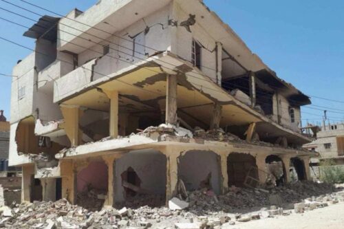 O exército egípcio “expandiu enormemente” a destruição de casas, edifícios comerciais e fazendas desde 9 de fevereiro de 2018. [Twitter]