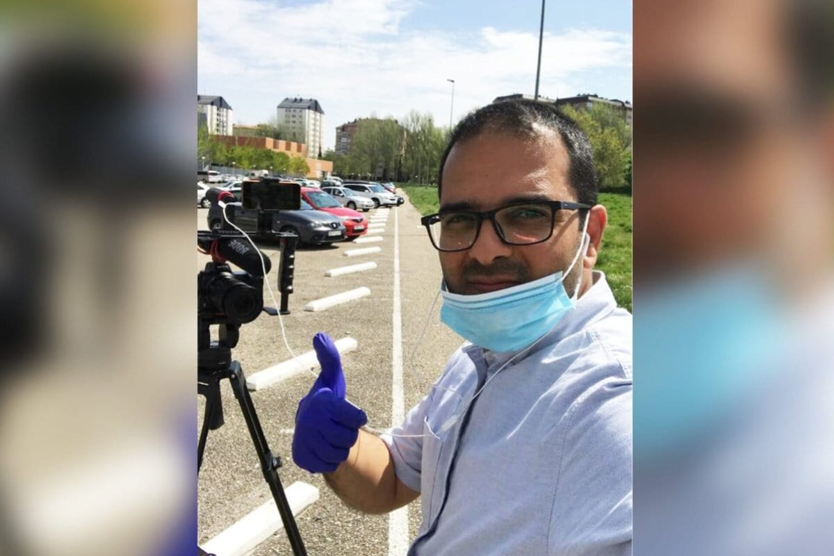 Jornalista palestino Muath Hamid [ShehabAgency/Twitter]