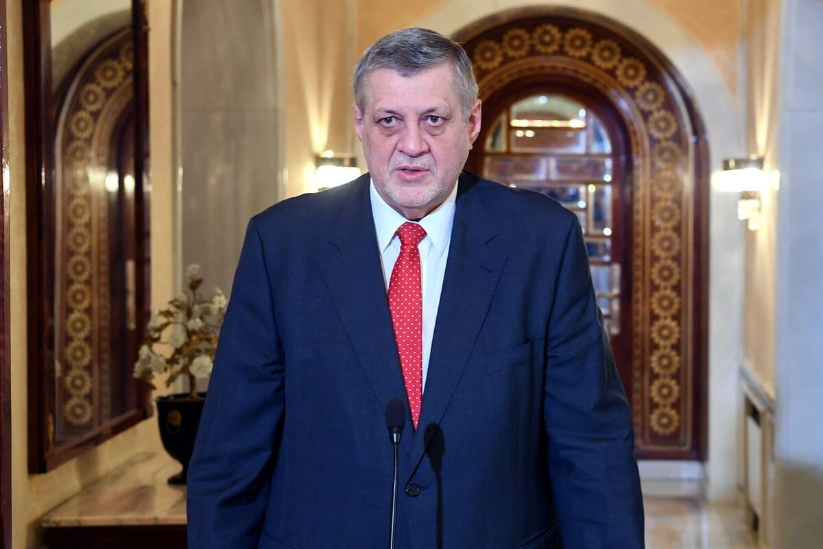 Jan Kubis, enviado especial do secretário-geral da ONU para a Líbia, em Túnis, Tunísia, 15 de fevereiro de 2021 [Presidência da Tunísia/Agência Anadolu]
