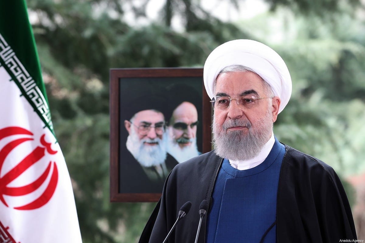 O presidente iraniano, Hassan Rouhani nas comemorações de Nowruz, em Teerã, Irã, em 20 de março de 2021 . [Presidência iraniana - Agência Anadolu]