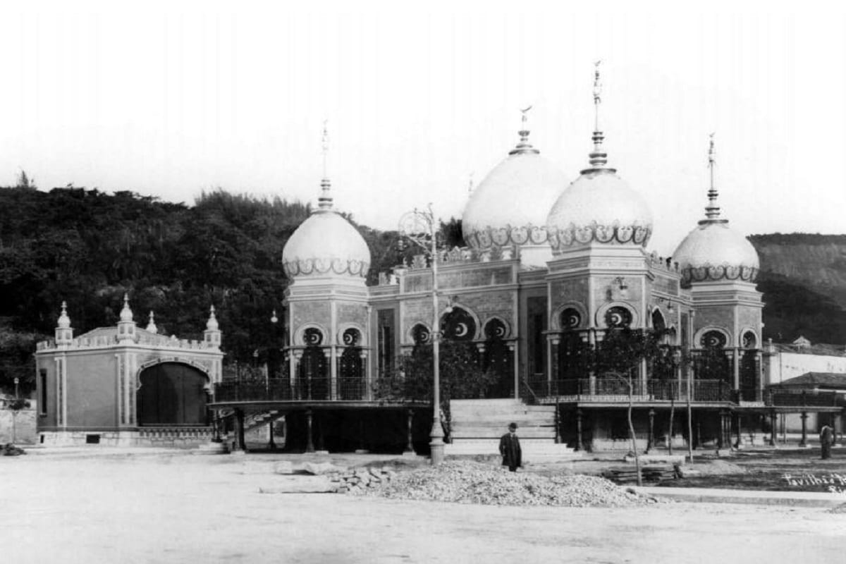 Foto do antigo Pavilhão Mourisco (1907-1952), em Botafogo, Rio de Janeiro [Prefeitura do Rio de Janeiro/ Arquivo da cidade] 