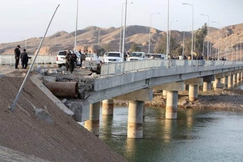 Ponte Al-Sodor, sobre o rio Tigre, perto de al-Mansuriya na província de Diyala no Iraque [Ahmad Al-Rubaye/ AFP via Getty Images]