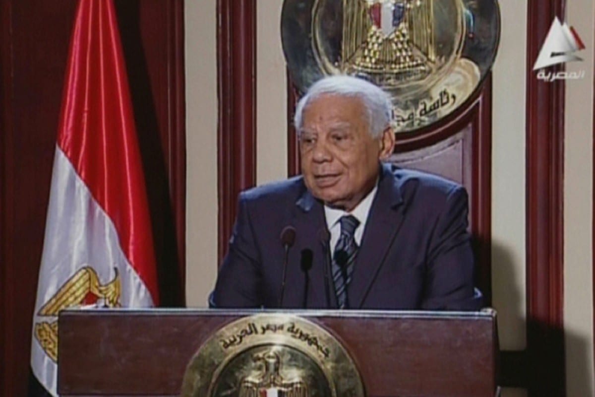 O ex-primeiro-ministro do Egito, Hazem El-Beblawi, no Cairo, em 24 de fevereiro de 2014. [AFP/Getty Images]