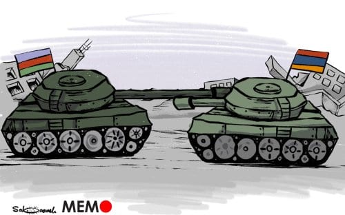 Armênia/Azerbaijão em combate - Charge [Sabaaneh/MiddleEastMonitor]