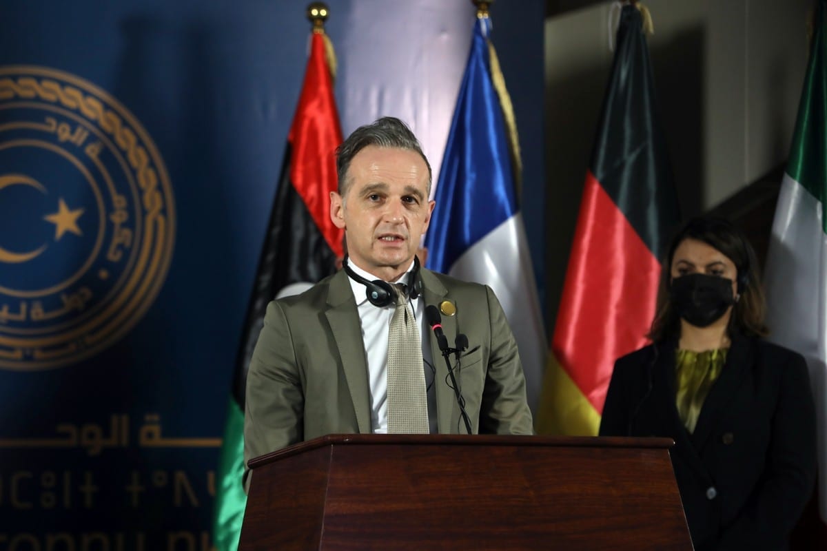 O ministro das Relações Exteriores da Líbia, Najla Mohamed El-Mangoush, em Trípoli, Líbia, em 25 de março de 2021 [Hazem Turika/Agência Anadolu]
